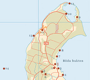 Karta på norra öland.